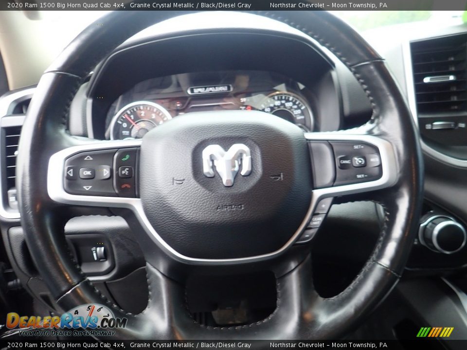 2020 Ram 1500 Big Horn Quad Cab 4x4 Granite Crystal Metallic / Black/Diesel Gray Photo #26