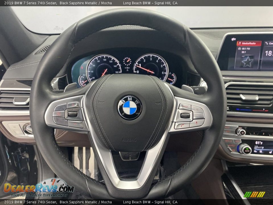 2019 BMW 7 Series 740i Sedan Black Sapphire Metallic / Mocha Photo #17