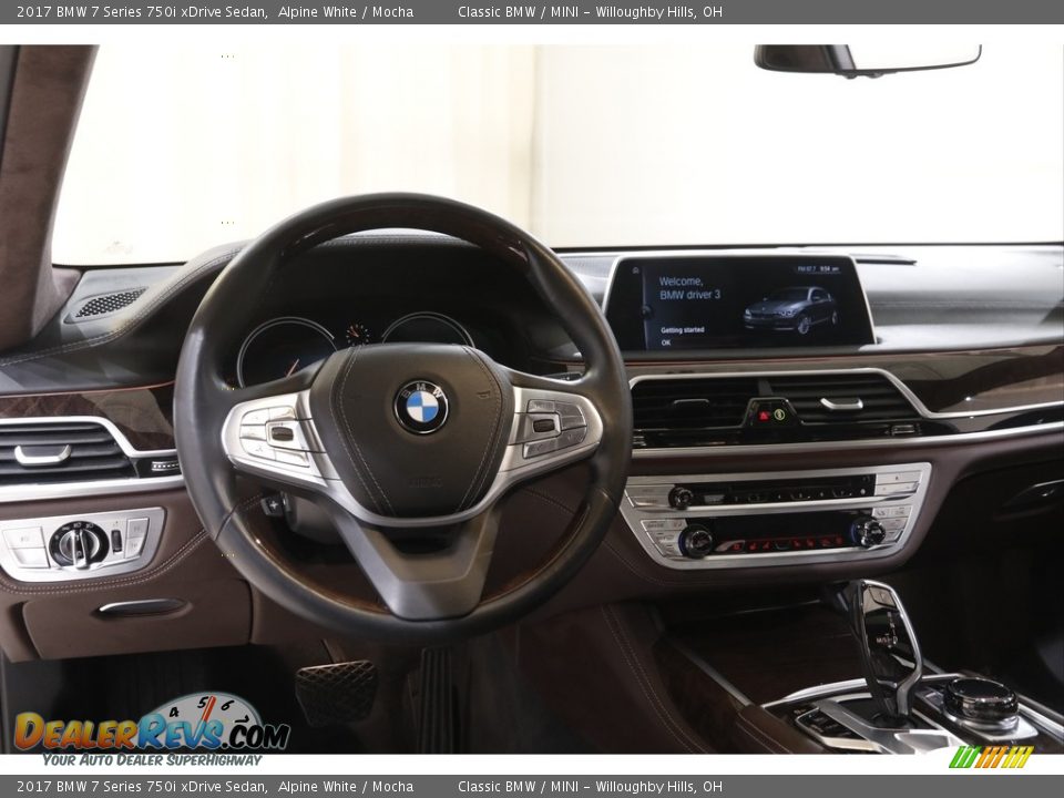 2017 BMW 7 Series 750i xDrive Sedan Alpine White / Mocha Photo #6