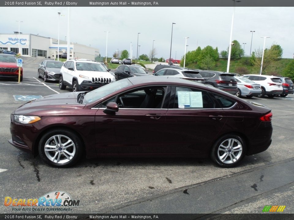 2018 Ford Fusion SE Ruby Red / Ebony Photo #6