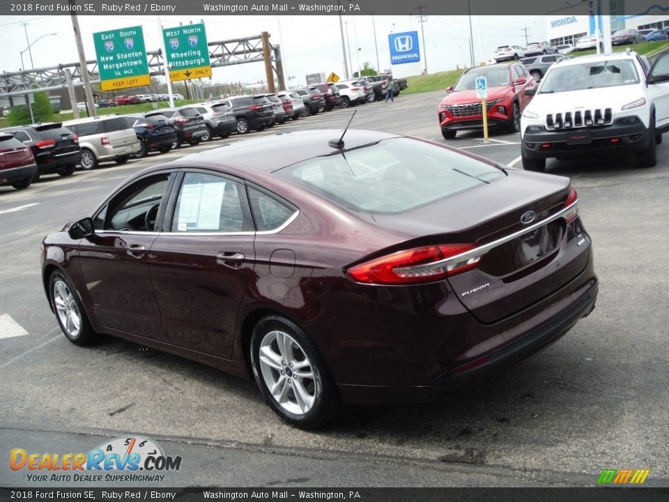 2018 Ford Fusion SE Ruby Red / Ebony Photo #8