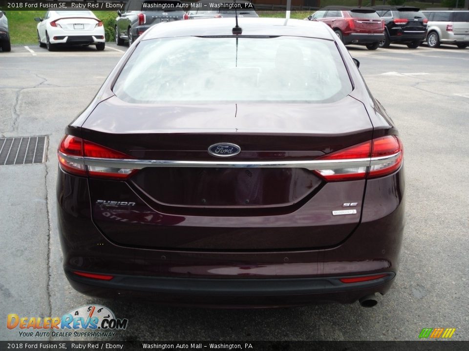 2018 Ford Fusion SE Ruby Red / Ebony Photo #9