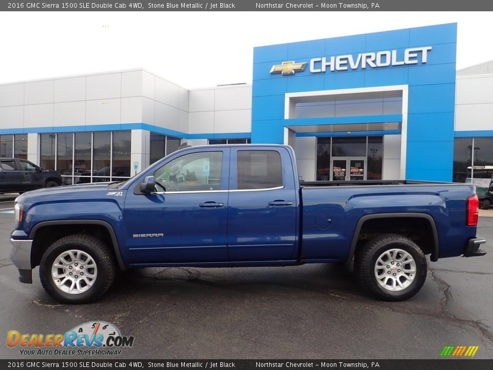 2016 GMC Sierra 1500 SLE Double Cab 4WD Stone Blue Metallic / Jet Black Photo #3