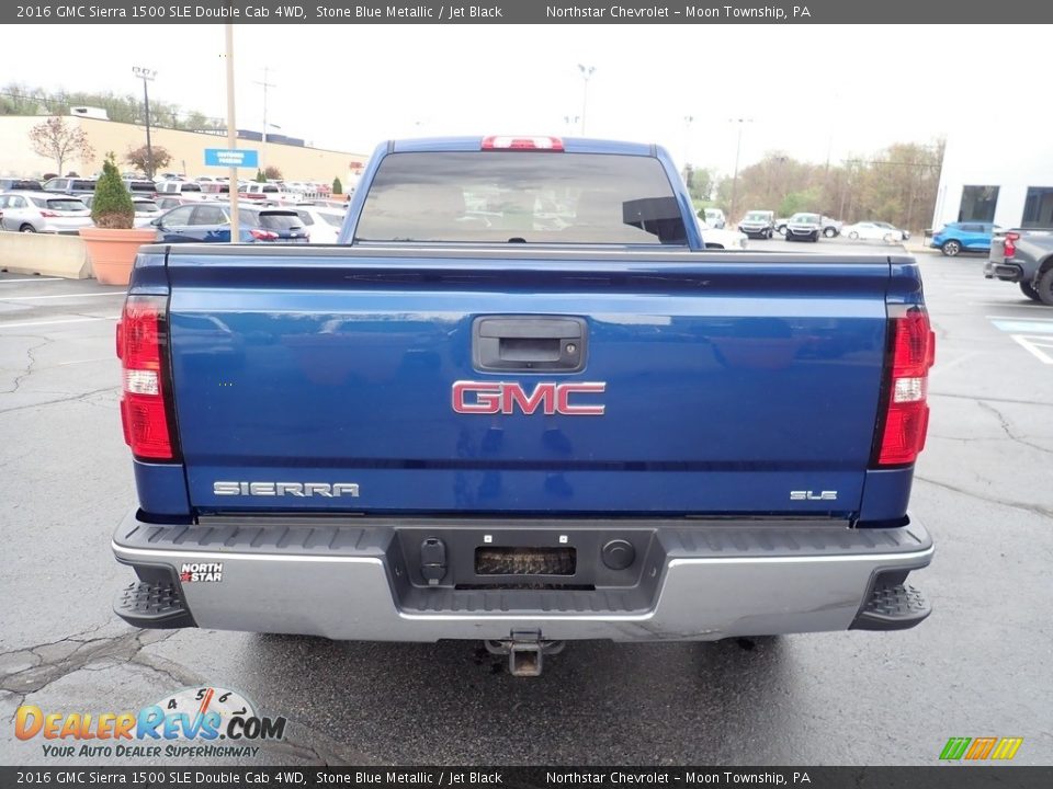 2016 GMC Sierra 1500 SLE Double Cab 4WD Stone Blue Metallic / Jet Black Photo #6