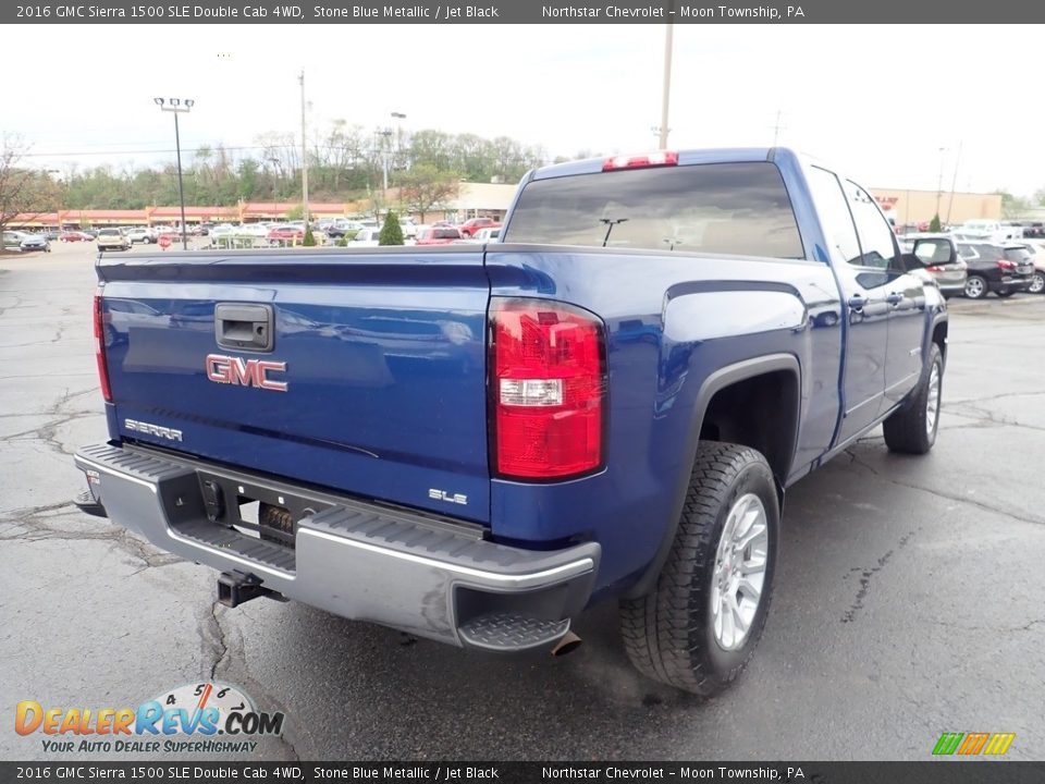 2016 GMC Sierra 1500 SLE Double Cab 4WD Stone Blue Metallic / Jet Black Photo #7