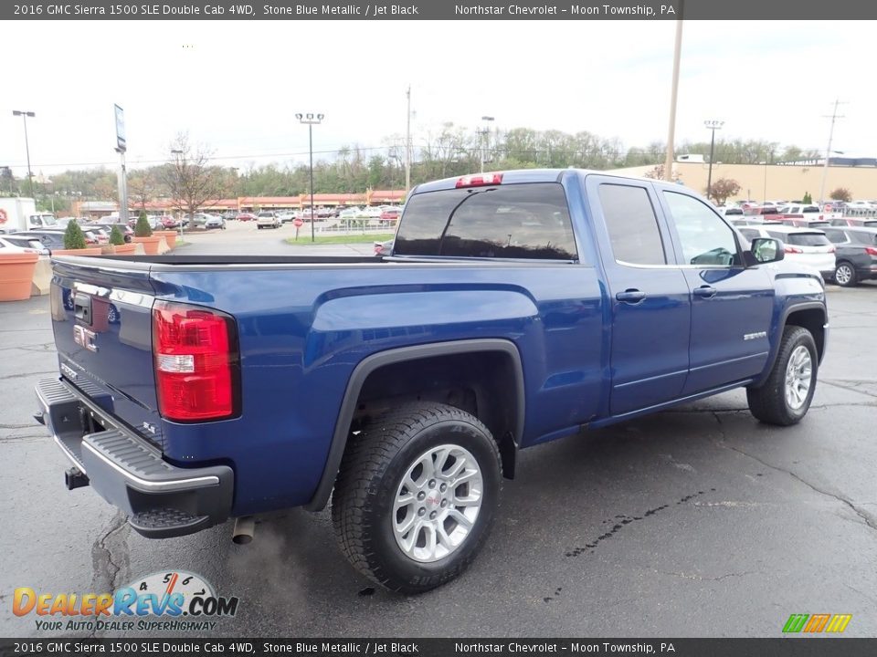 2016 GMC Sierra 1500 SLE Double Cab 4WD Stone Blue Metallic / Jet Black Photo #8