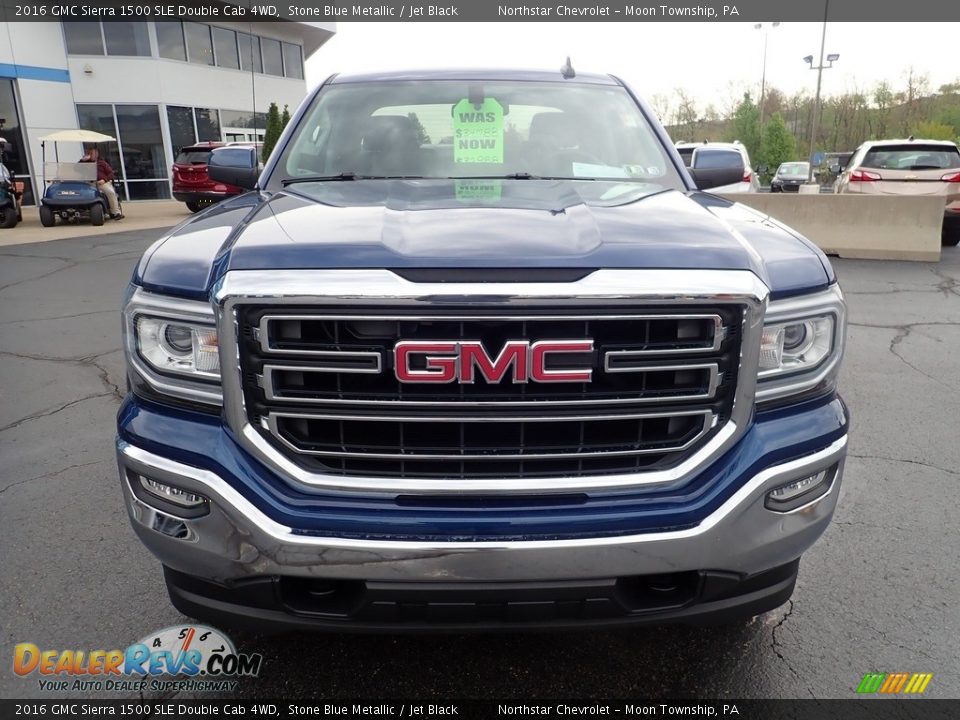 2016 GMC Sierra 1500 SLE Double Cab 4WD Stone Blue Metallic / Jet Black Photo #12