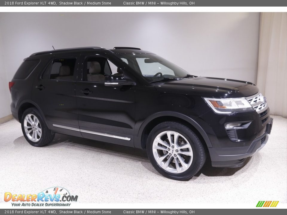 2018 Ford Explorer XLT 4WD Shadow Black / Medium Stone Photo #1