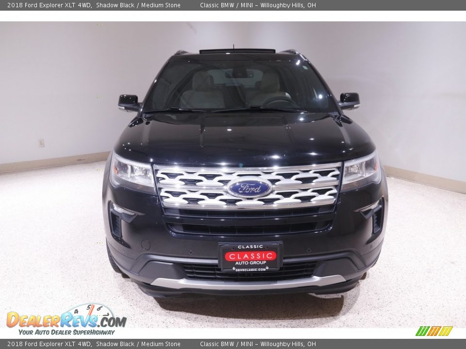 2018 Ford Explorer XLT 4WD Shadow Black / Medium Stone Photo #2