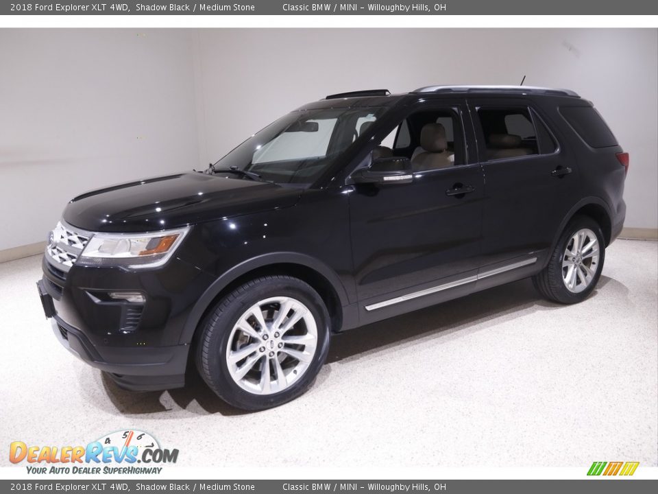 2018 Ford Explorer XLT 4WD Shadow Black / Medium Stone Photo #3