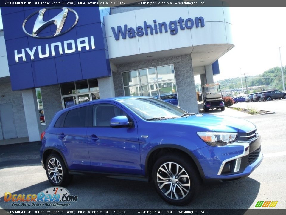 2018 Mitsubishi Outlander Sport SE AWC Blue Octane Metallic / Black Photo #2