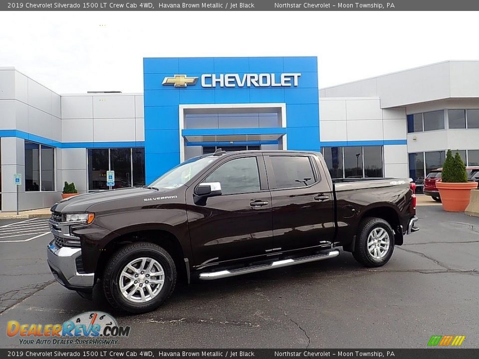 2019 Chevrolet Silverado 1500 LT Crew Cab 4WD Havana Brown Metallic / Jet Black Photo #1