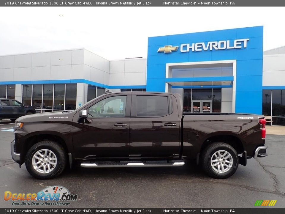 2019 Chevrolet Silverado 1500 LT Crew Cab 4WD Havana Brown Metallic / Jet Black Photo #3