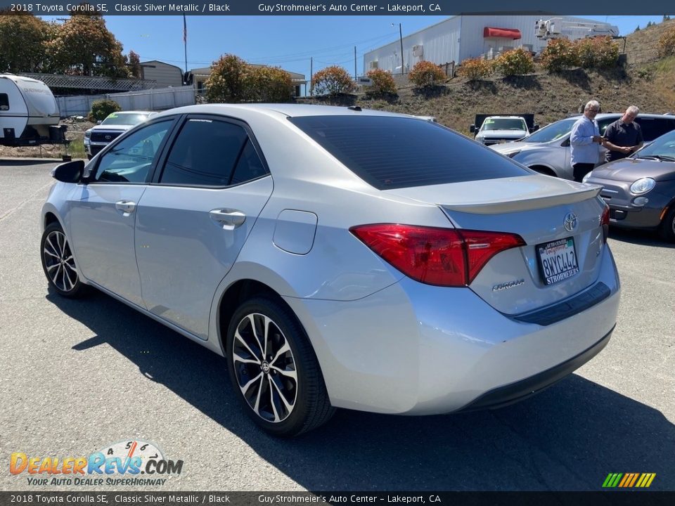 2018 Toyota Corolla SE Classic Silver Metallic / Black Photo #5