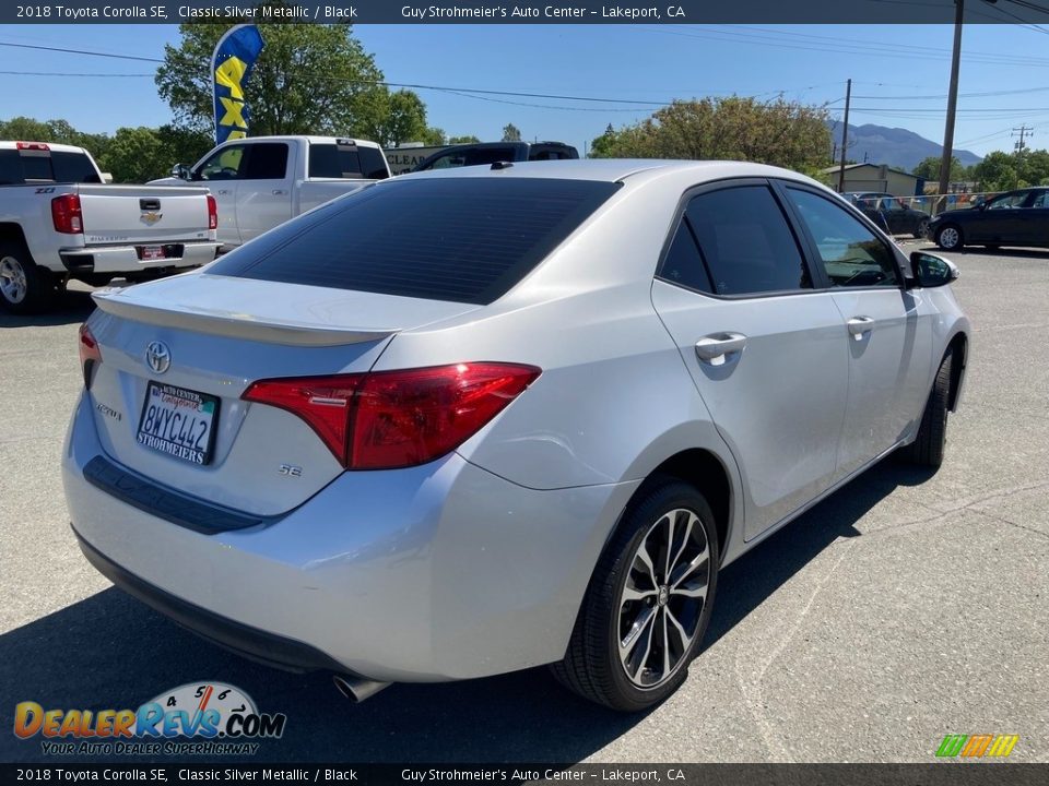 2018 Toyota Corolla SE Classic Silver Metallic / Black Photo #7