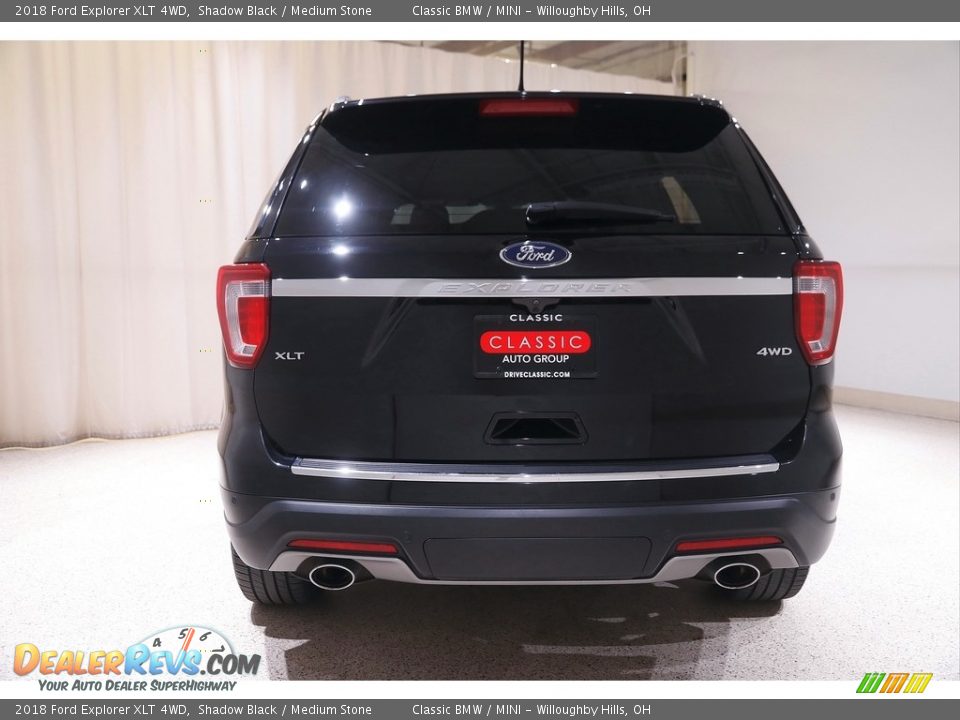 2018 Ford Explorer XLT 4WD Shadow Black / Medium Stone Photo #21