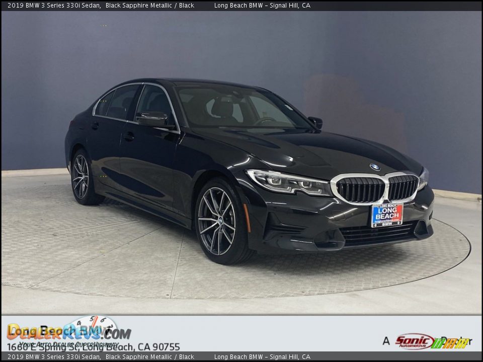 2019 BMW 3 Series 330i Sedan Black Sapphire Metallic / Black Photo #1