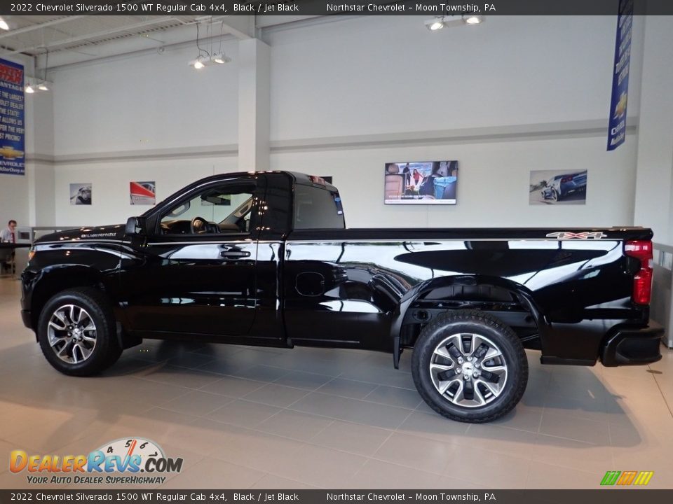 2022 Chevrolet Silverado 1500 WT Regular Cab 4x4 Black / Jet Black Photo #2