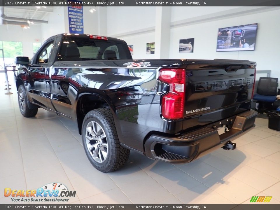 2022 Chevrolet Silverado 1500 WT Regular Cab 4x4 Black / Jet Black Photo #3