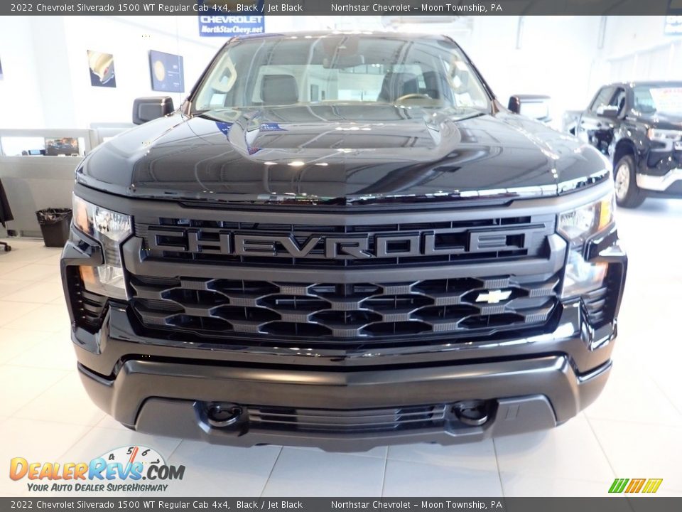 2022 Chevrolet Silverado 1500 WT Regular Cab 4x4 Black / Jet Black Photo #7