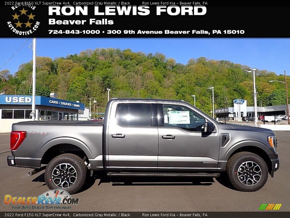2022 Ford F150 XLT SuperCrew 4x4 Carbonized Gray Metallic / Black Photo #1