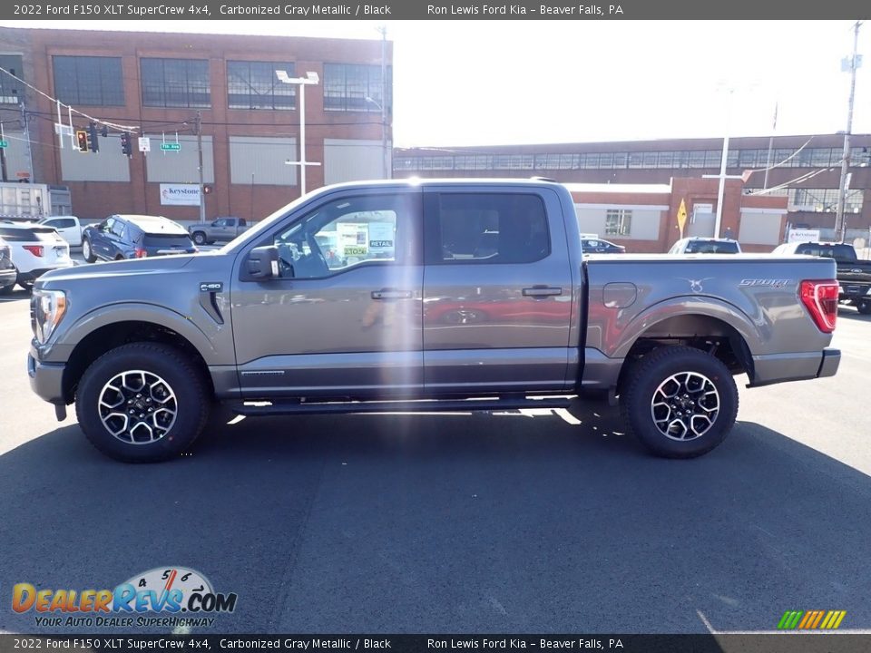2022 Ford F150 XLT SuperCrew 4x4 Carbonized Gray Metallic / Black Photo #5
