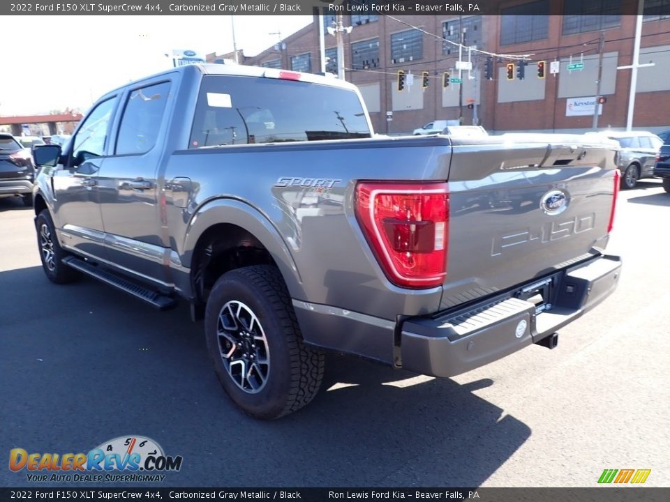 2022 Ford F150 XLT SuperCrew 4x4 Carbonized Gray Metallic / Black Photo #6