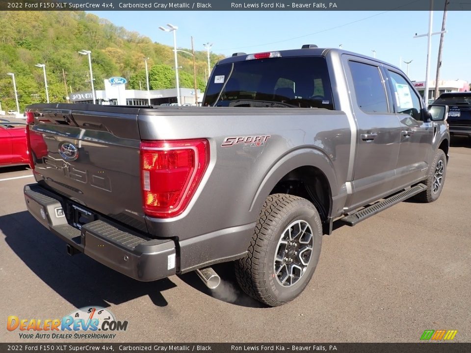 2022 Ford F150 XLT SuperCrew 4x4 Carbonized Gray Metallic / Black Photo #8