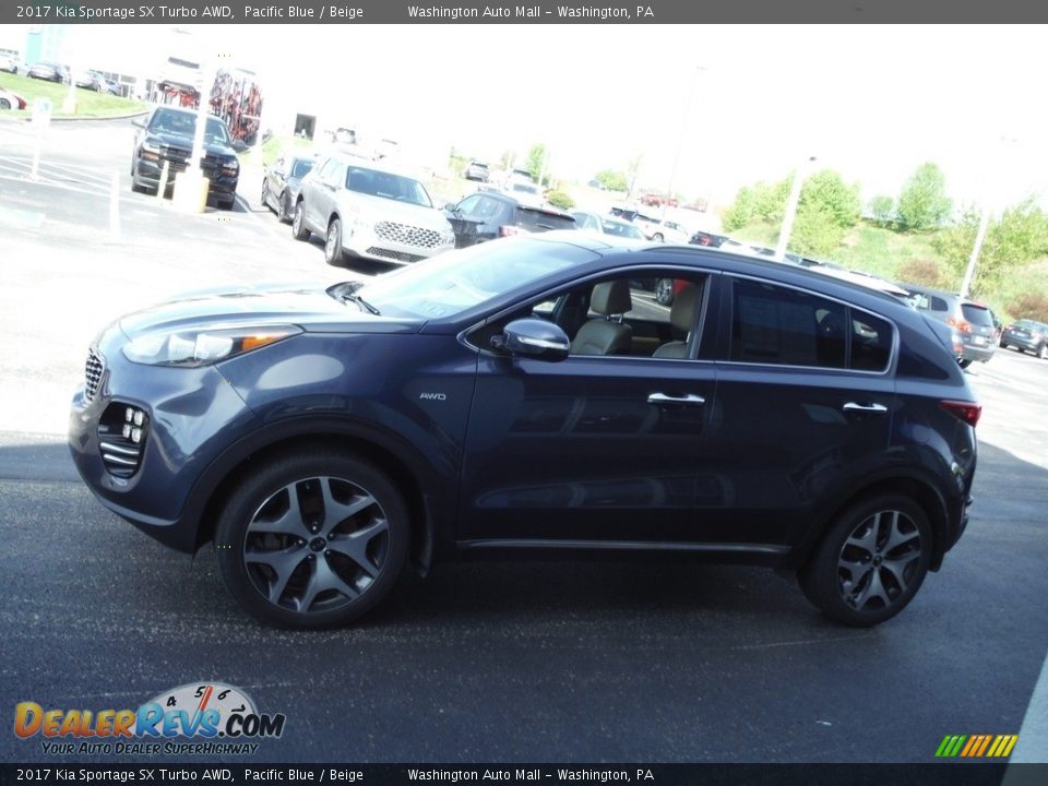 2017 Kia Sportage SX Turbo AWD Pacific Blue / Beige Photo #7