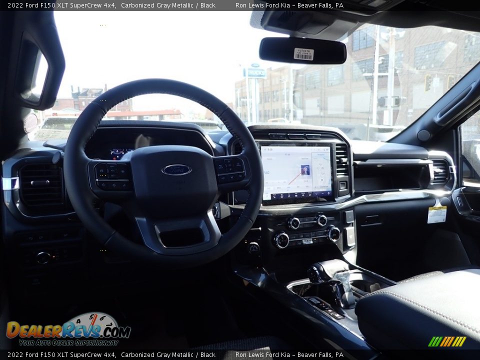 2022 Ford F150 XLT SuperCrew 4x4 Carbonized Gray Metallic / Black Photo #14
