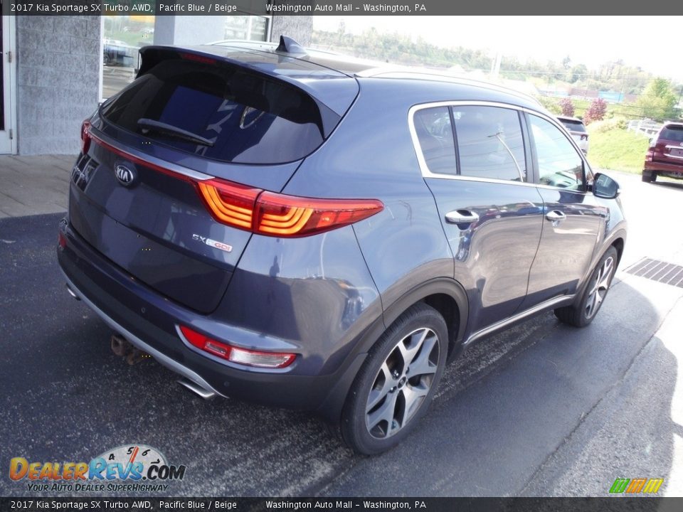 2017 Kia Sportage SX Turbo AWD Pacific Blue / Beige Photo #10