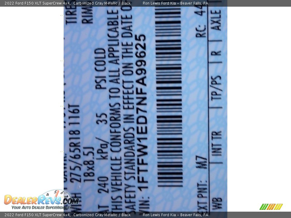 2022 Ford F150 XLT SuperCrew 4x4 Carbonized Gray Metallic / Black Photo #20