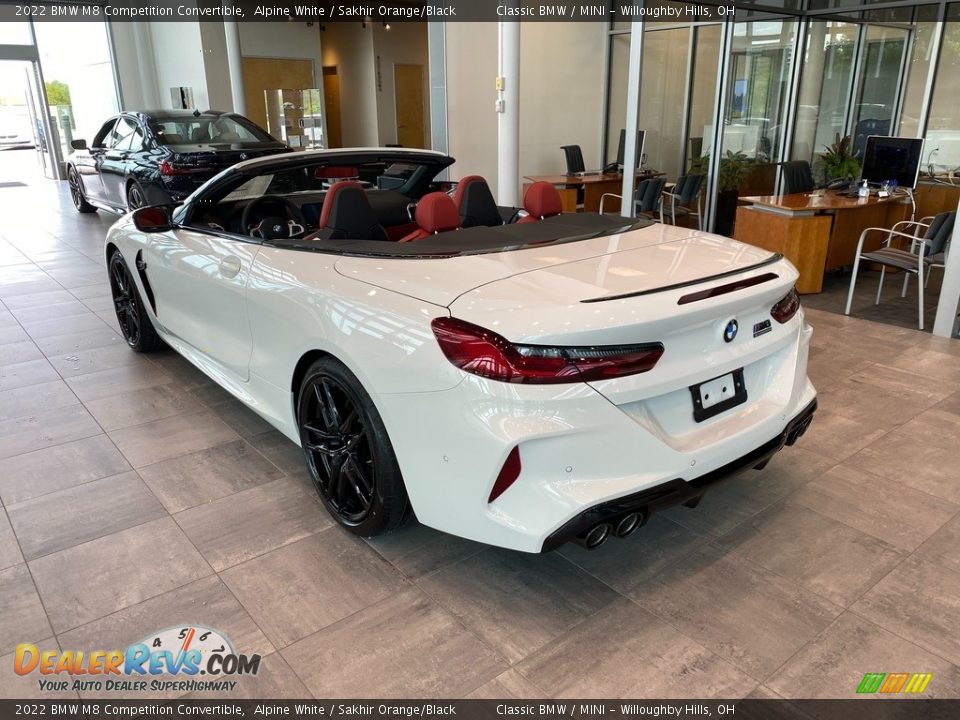 2022 BMW M8 Competition Convertible Alpine White / Sakhir Orange/Black Photo #2