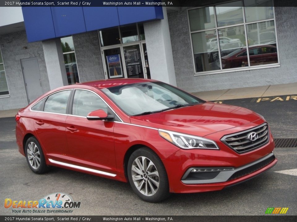 2017 Hyundai Sonata Sport Scarlet Red / Gray Photo #1