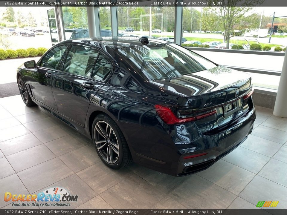 2022 BMW 7 Series 740i xDrive Sedan Carbon Black Metallic / Zagora Beige Photo #2