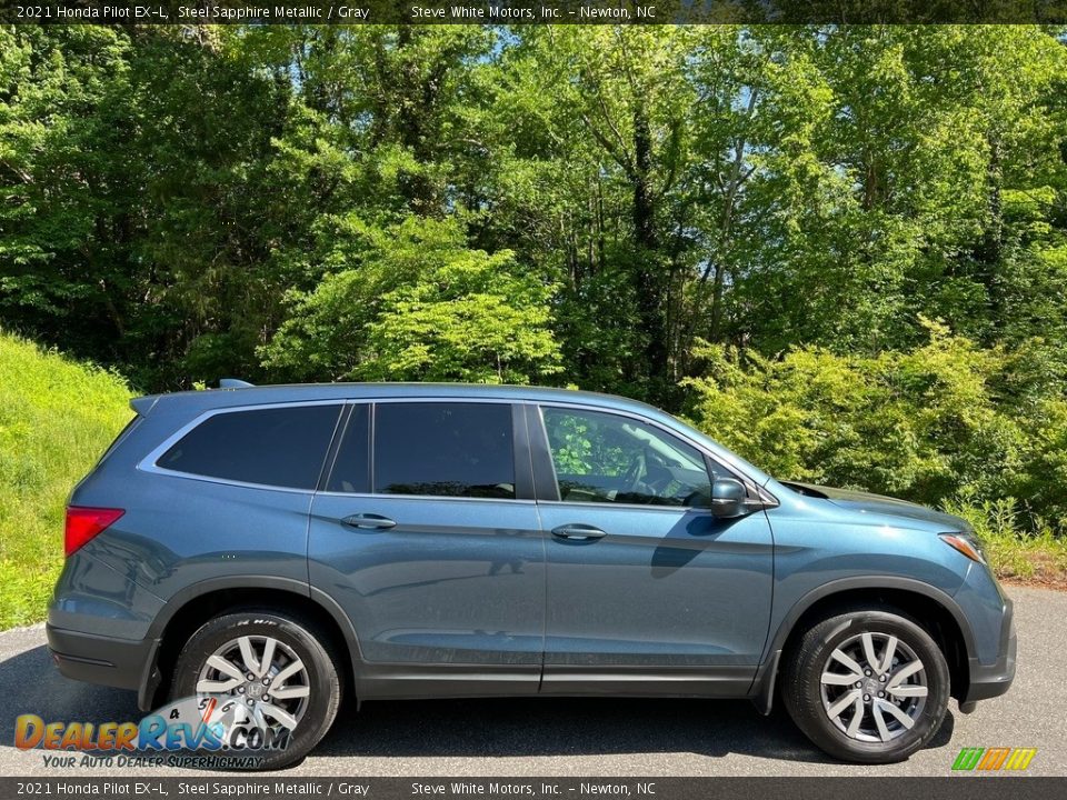 Steel Sapphire Metallic 2021 Honda Pilot EX-L Photo #5