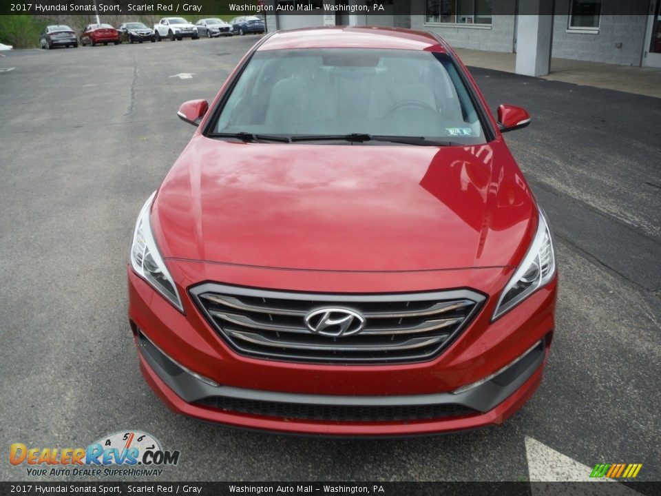 2017 Hyundai Sonata Sport Scarlet Red / Gray Photo #3