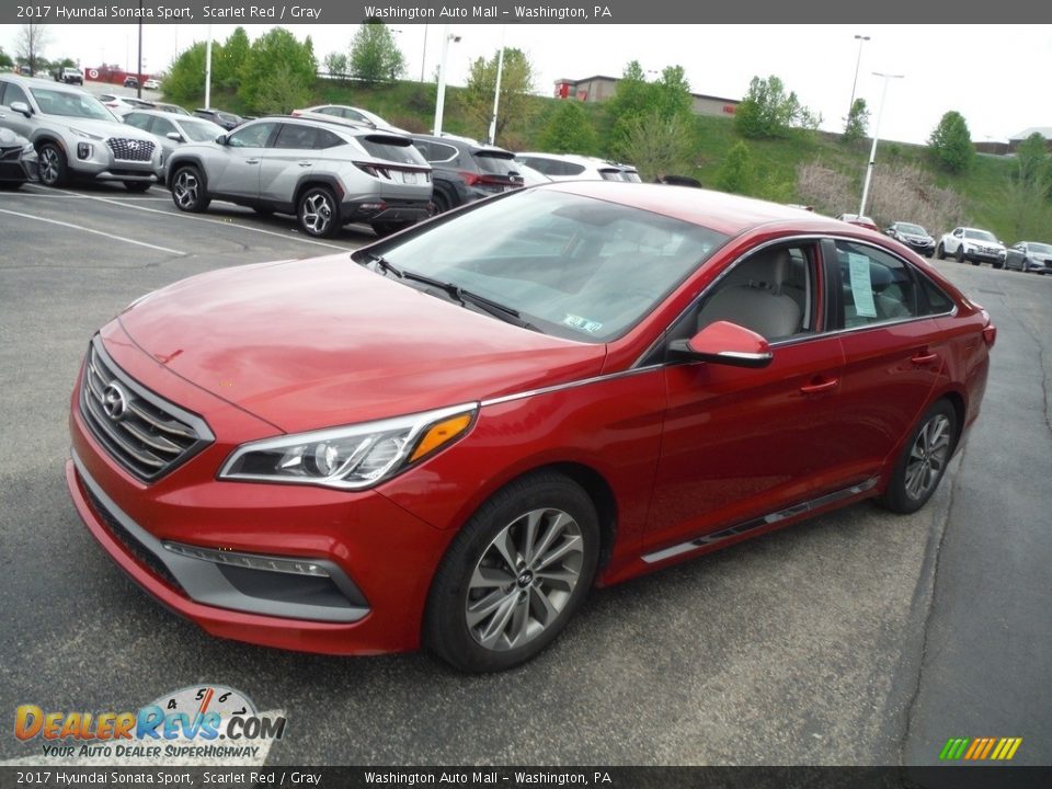 2017 Hyundai Sonata Sport Scarlet Red / Gray Photo #4