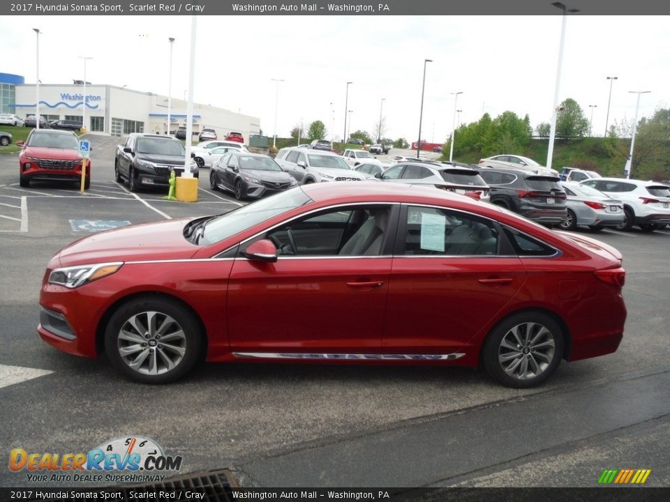 2017 Hyundai Sonata Sport Scarlet Red / Gray Photo #5