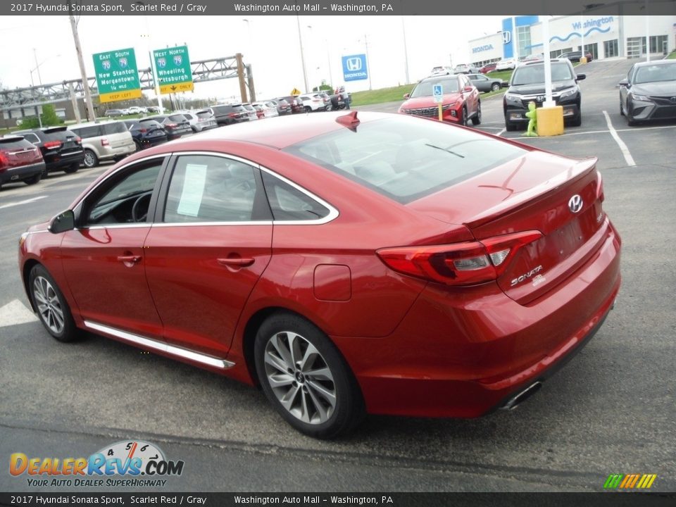 2017 Hyundai Sonata Sport Scarlet Red / Gray Photo #7