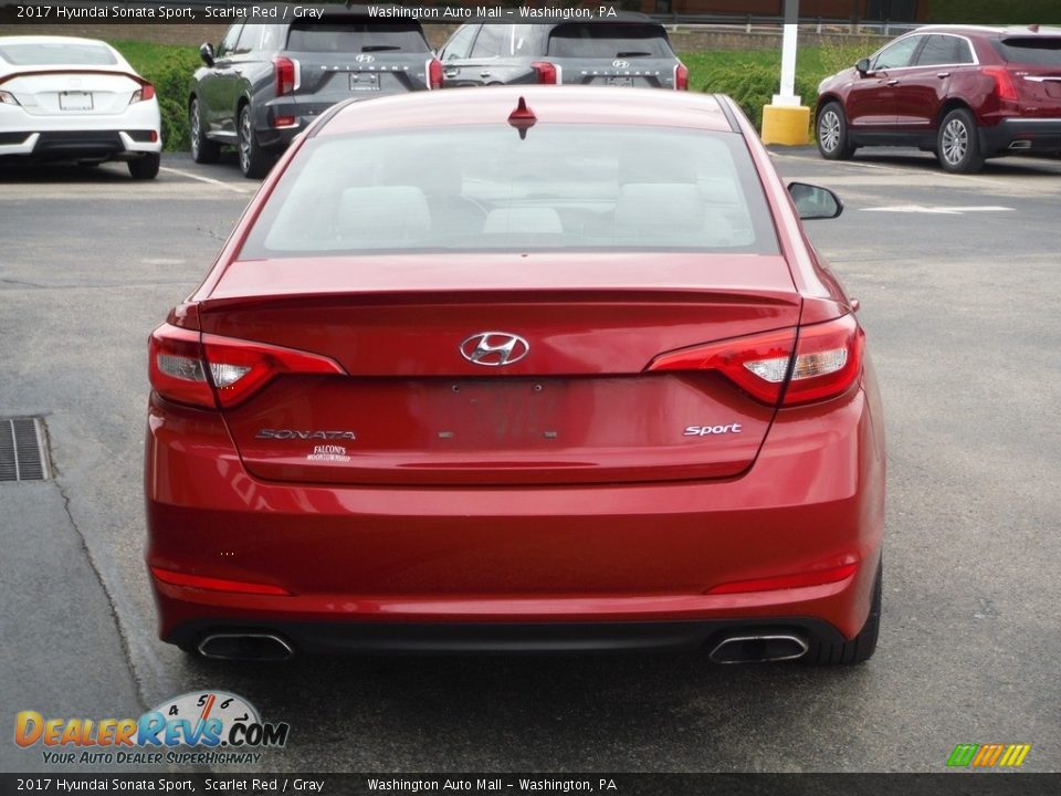 2017 Hyundai Sonata Sport Scarlet Red / Gray Photo #8