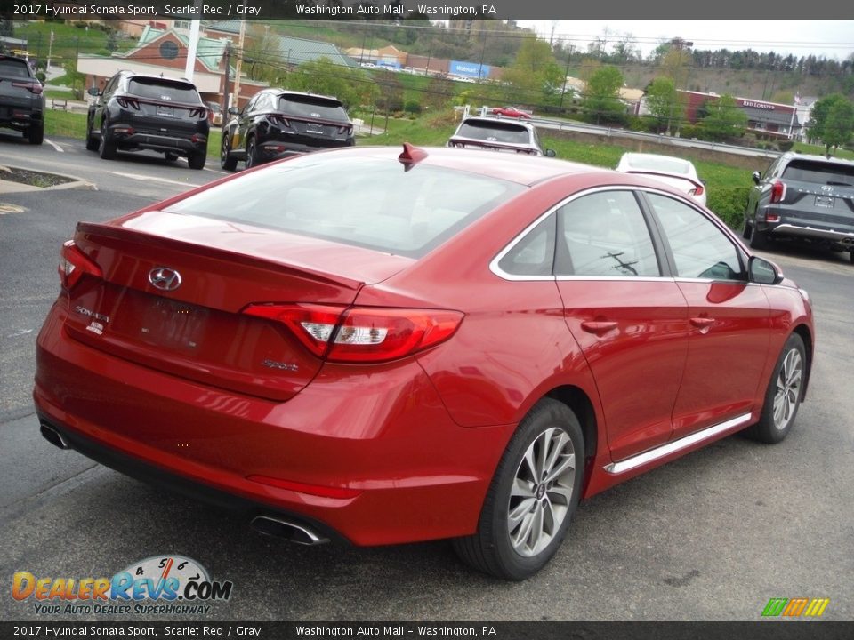 2017 Hyundai Sonata Sport Scarlet Red / Gray Photo #9