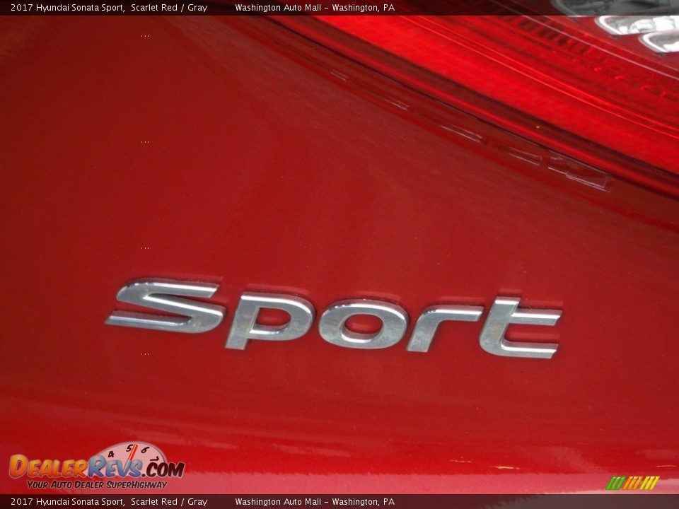 2017 Hyundai Sonata Sport Scarlet Red / Gray Photo #10