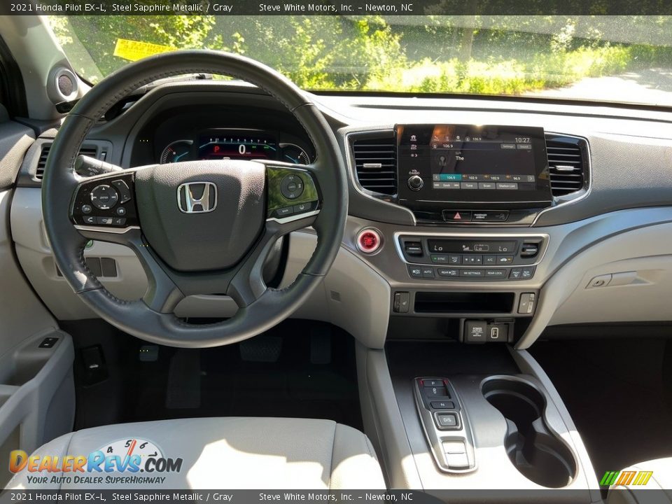 2021 Honda Pilot EX-L Steel Sapphire Metallic / Gray Photo #18