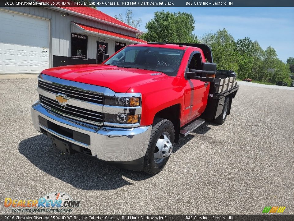 2016 Chevrolet Silverado 3500HD WT Regular Cab 4x4 Chassis Red Hot / Dark Ash/Jet Black Photo #4