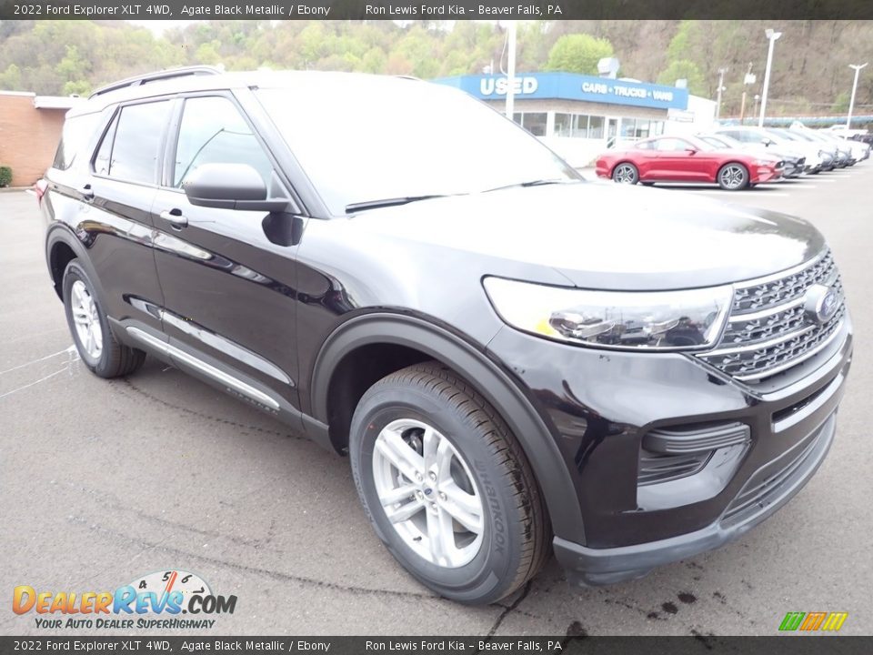 2022 Ford Explorer XLT 4WD Agate Black Metallic / Ebony Photo #2