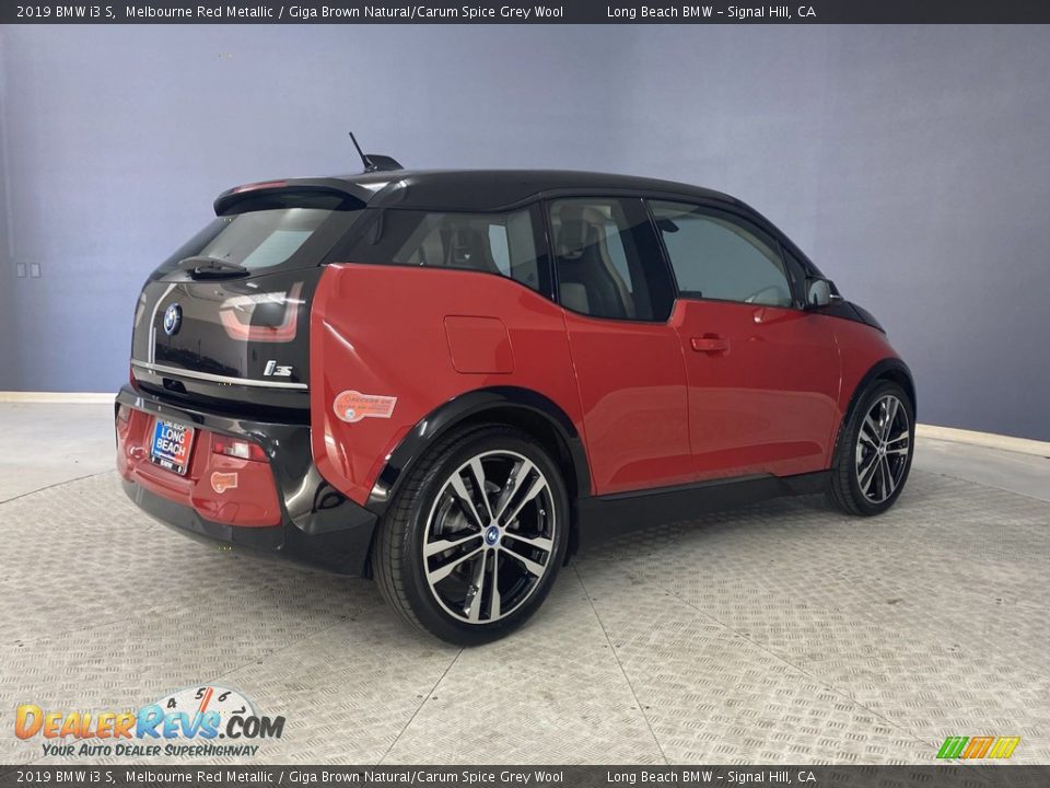 2019 BMW i3 S Melbourne Red Metallic / Giga Brown Natural/Carum Spice Grey Wool Photo #5