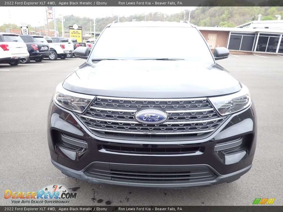 2022 Ford Explorer XLT 4WD Agate Black Metallic / Ebony Photo #3