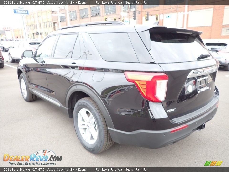2022 Ford Explorer XLT 4WD Agate Black Metallic / Ebony Photo #6