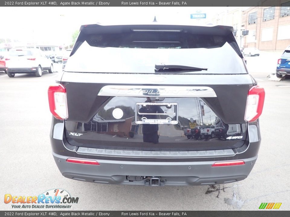 2022 Ford Explorer XLT 4WD Agate Black Metallic / Ebony Photo #7